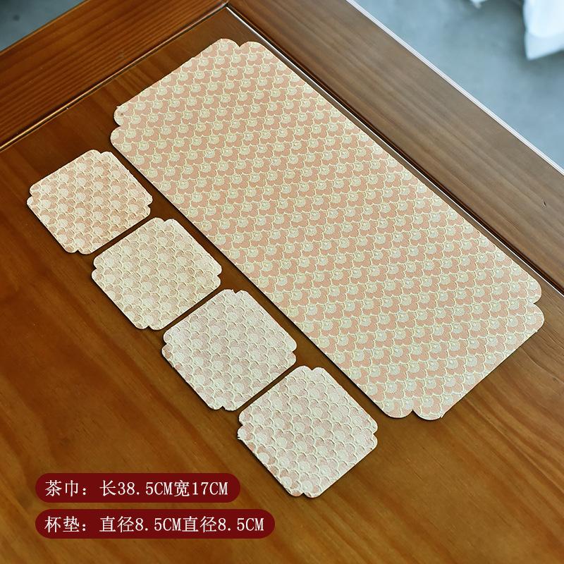 Chinese Style Tea Towel Vintage Coaster Table Mats for Tea Drink Heat Insulation Anti-slip Placemats Home Decoration Accessories
