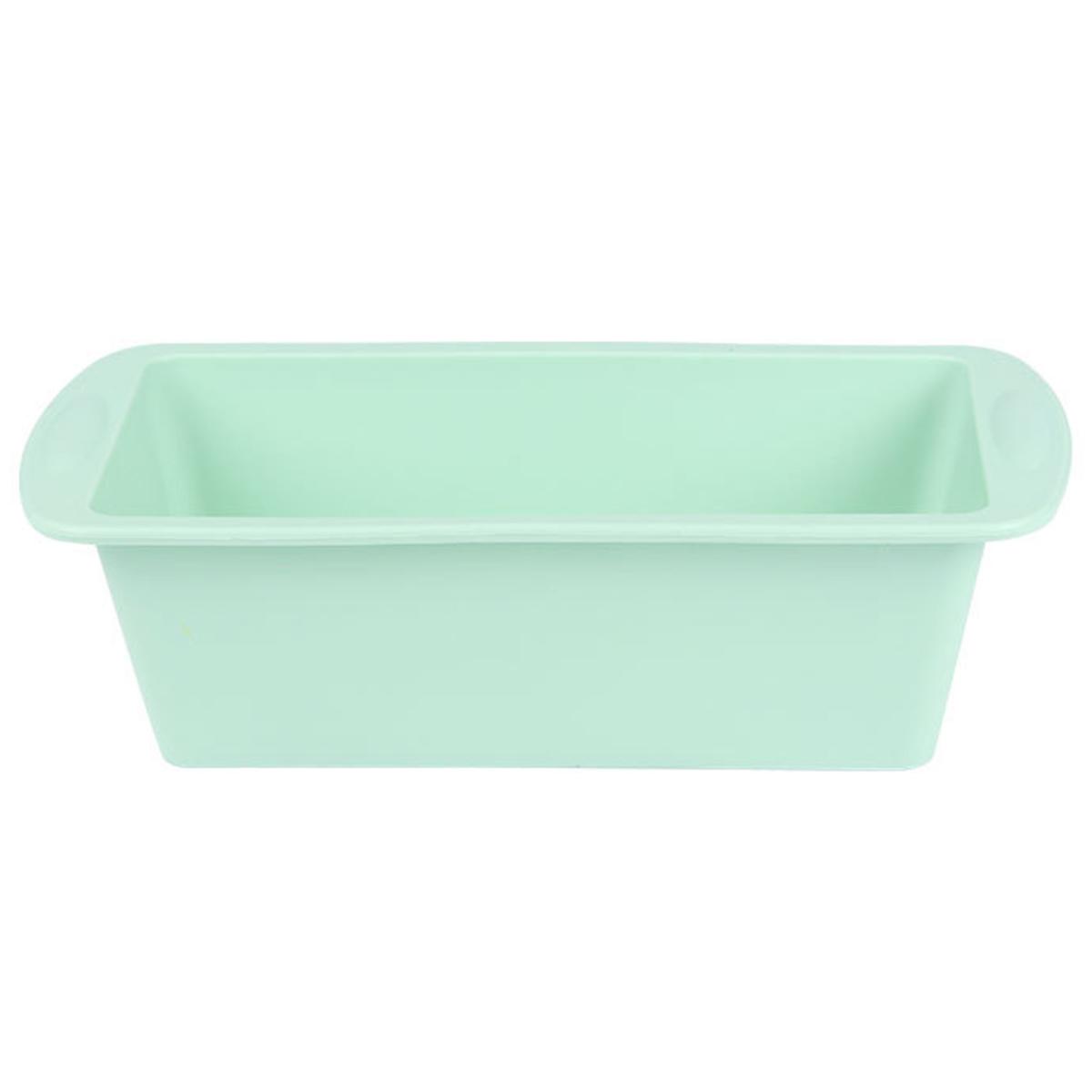 

Силиконовая форма для хлеба с антипригарным покрытием и ручками. Подходит для духовки. Антипригарный термостойкий легкосъемный противень для выпечки хлеба. зелёный