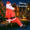 7.87FT LED Light Xmas Inflatable Santa Claus Christmas Ball Toy Yard Party Decoration Home Ornaments Supplies Xmas Holiday Gifts