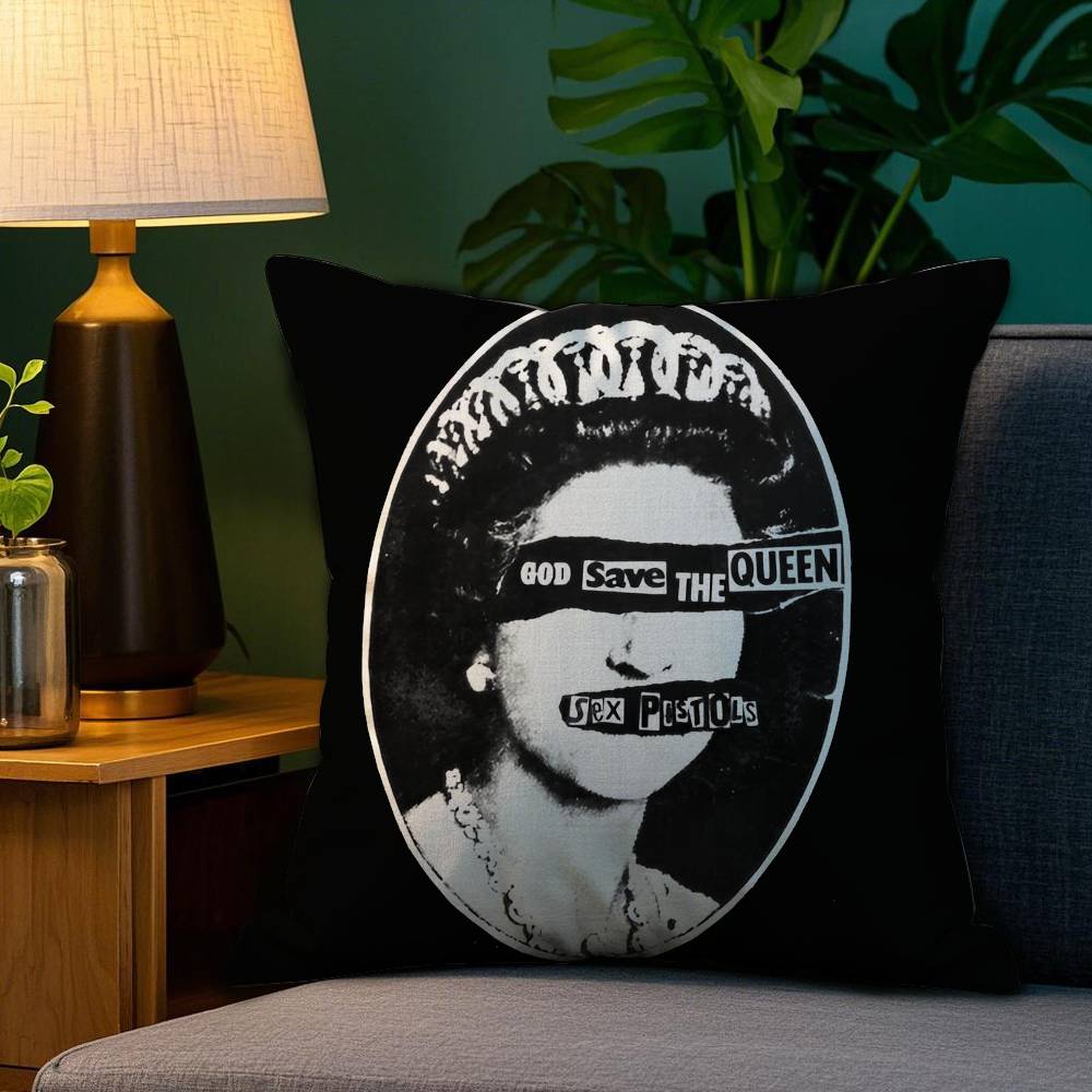 

Brand S-Save the Queen Pillow Case Plush Fabric Soft Double Sided Print Sofa Cushion Cover Throw Pillow Covers 12x12Inch