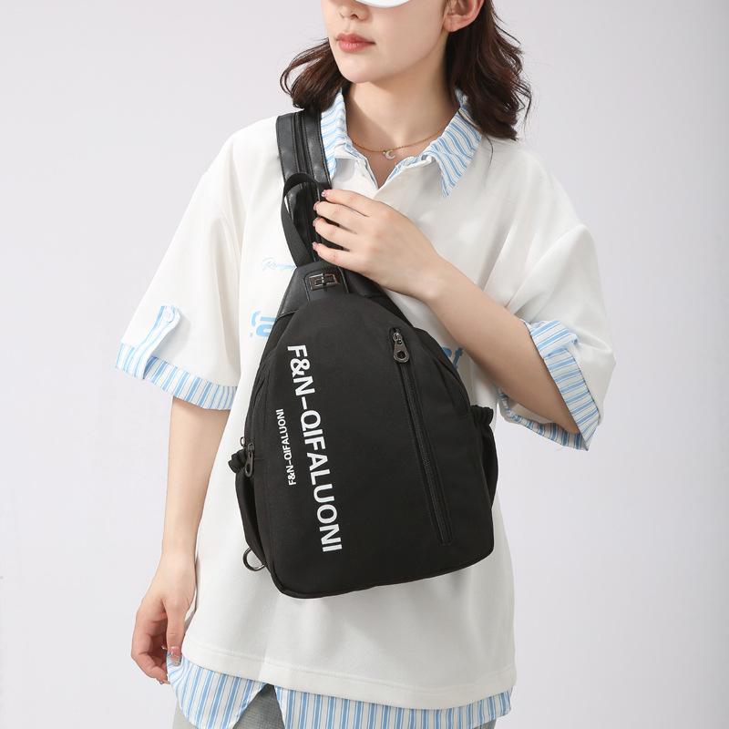 Backpack, Women's Single-shoulder Bag, Solid-color Printed Chest Bag, Waist Bag