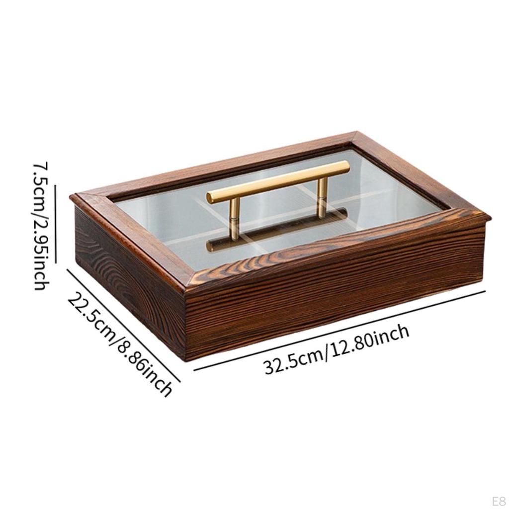 Dried Fruit Holder Tray Appetizer Snack Storage Box with Lid Portable Practical Party Serving
