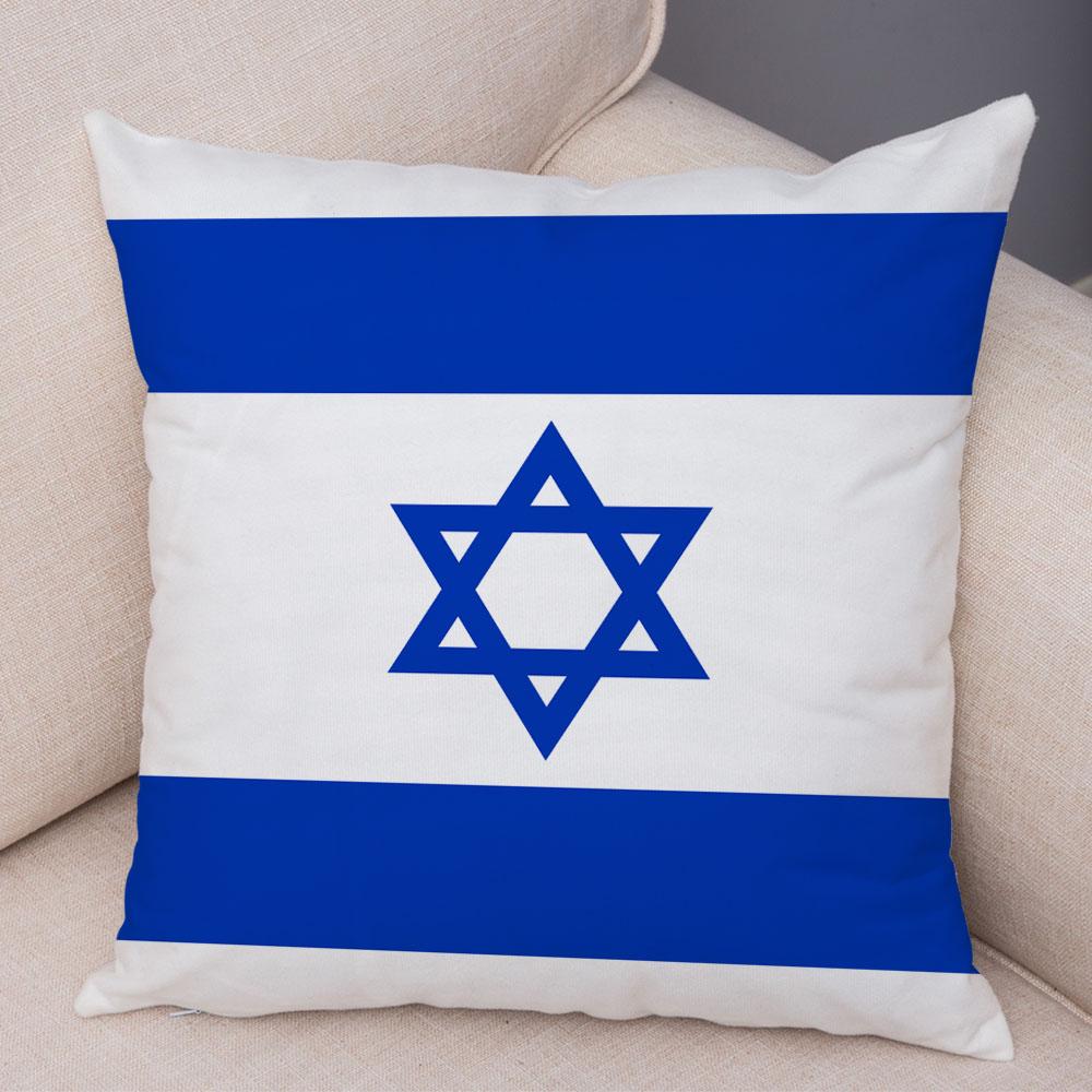 Style National Flag Cushion Cover for Sofa Home Car Decor Geometric Print Pillowcase Super Soft Plush Pillow Case Xcm