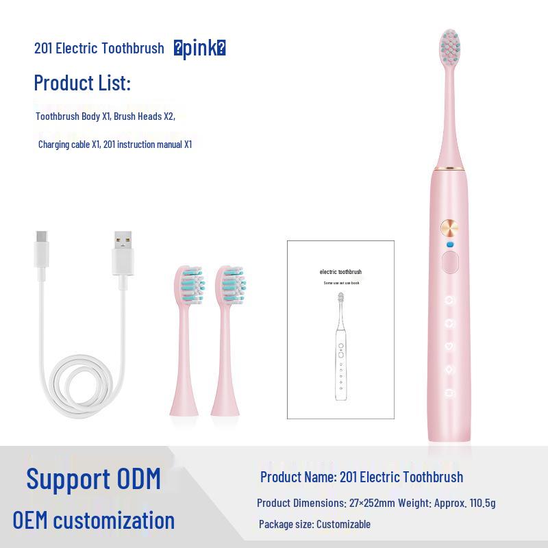 Custom Electric Toothbrush Gift Set with Smart Soft Bristles and Magnetic Levitation Motor