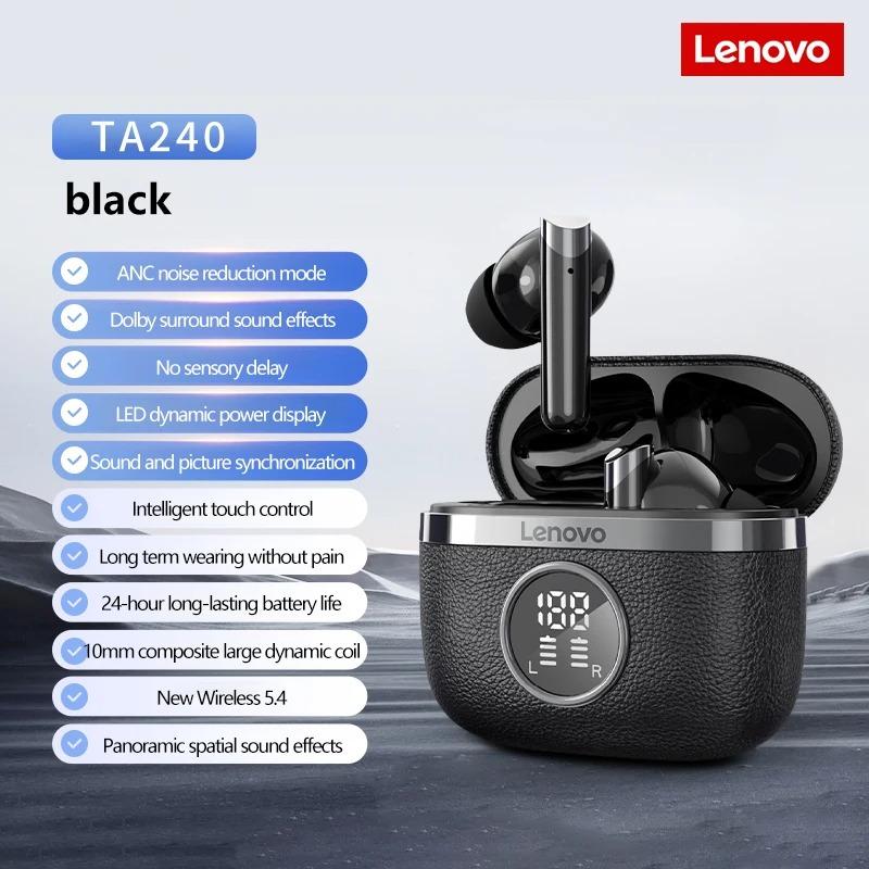 Căști Wireless Originale Lenovo TA240 Căști Bluetooth ANC Anulare Zgomot Muzică Apel Căști Baterie Lungă Durată Set Căști Sport Cu Microfon