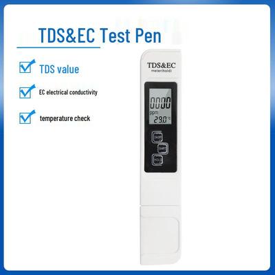 TDS & EC Test Pen: 3-in-1 Mineral Conductivity Thermometer Water Quality Analyzer