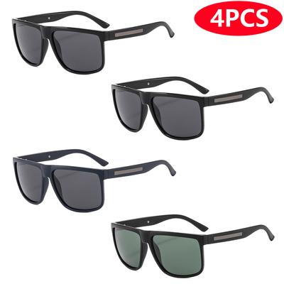 4pcs Fashion Cycling Sunglasses Set for Women Men Unisex Outdoor Sports Fishing Off Road UV Protection