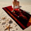 Custom Name Ultra-Soft Beach Towel with Iron Man Theme,Ideal for Pool - Camping, Diving - Perfect Travel Essential, Vibrant Beach Towel.
