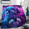 Dog Print Flannel Blanket, High quality Comfortable for All Seasons, Home Decor, Warmth and Comfort, Perfect for Christmas Gifts