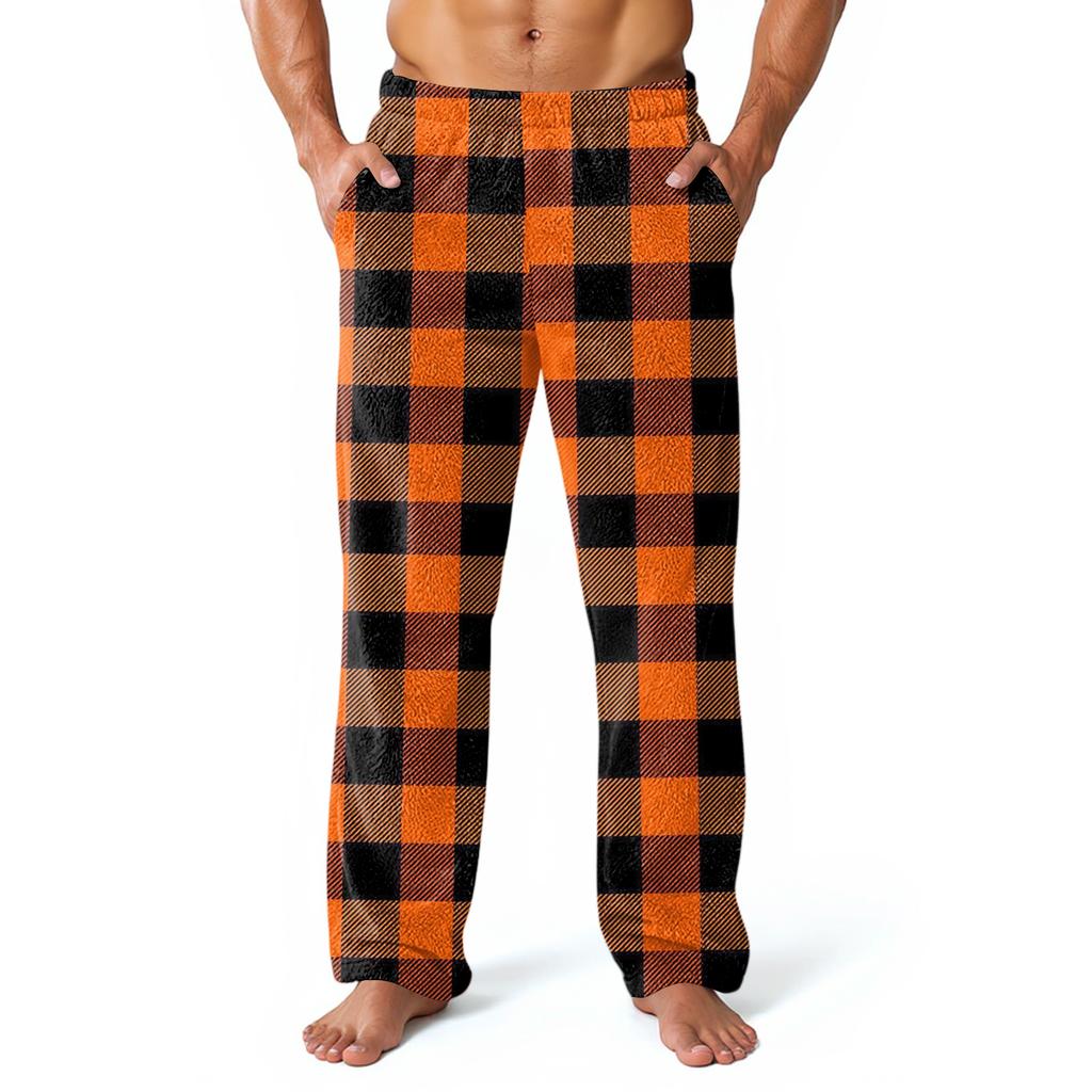 Men's Allover Printed Home Pants Sleeping Pajama Pants Long Pants Pajama Pants