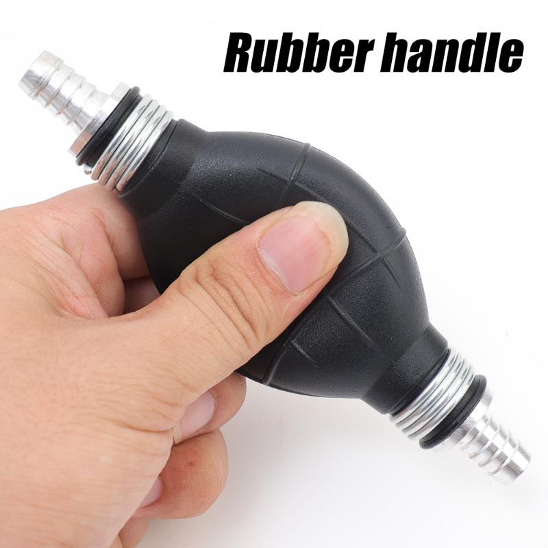 Car Hand Fuel Pump Auto Rubber Oiler 6/8/10/12mm Aluminum Interface Diesel Oil Transfer Pump Petrol Diesel Liquid Manual Pump