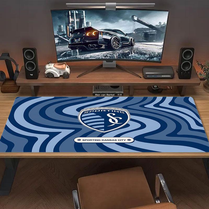 Sporting Kansas City Large Size Mouse Pad Large Gaming Table Cushion Non-slip Laptop Tablet Big Mousepad XXL Mat Mini PC Playmat With Lock edge