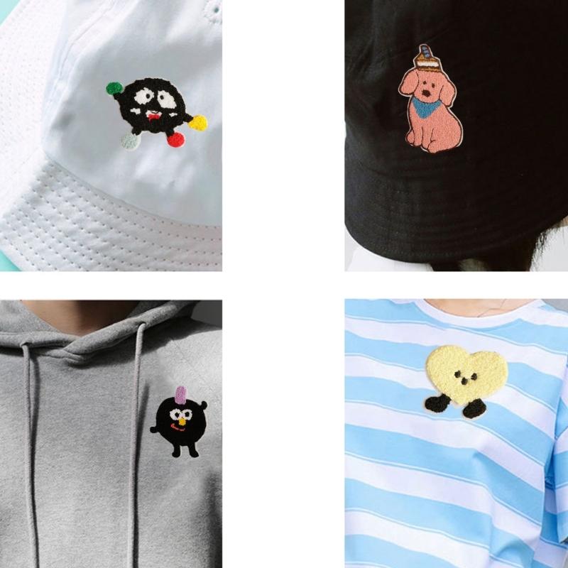 10 Pcs Cartoon Animal Embroidered Patches Cats Iron on Patches Repair Patches Panda Sewing on Patches for Clothes Bag