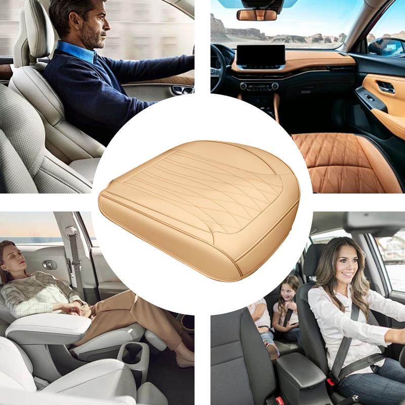 Breathable Car Seat Cushion Faux Leather Comfortable Breathable Car Seat Pad Car Driving Support Seat Anti-Slip Chair Cover