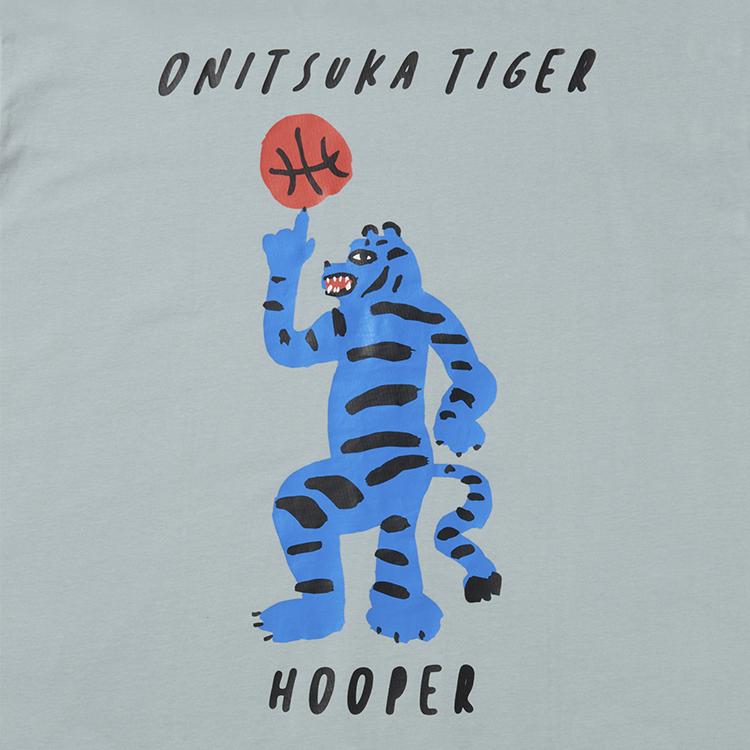 Onitsuka Tiger Oversized Graphic T-Shirt Unisex Tops Light-Gray 2183B533-020