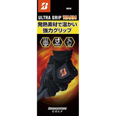 BRIDGESTONE ULTRA GRIP WARM Golf Gloves, Pair, Size M, Men's, GL25W1BKM