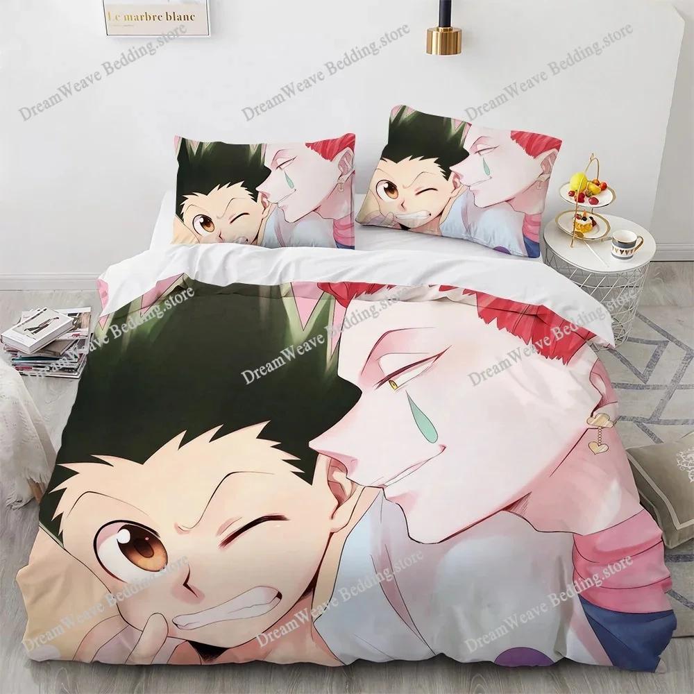 3D Print Fashion Anime Hunter X Hunter Bedding Set Boys Girls Twin Queen Full Size Duvet Cover Pillowcase Bed Adult Bedroom963