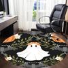 1PCGhost Bat Office Round Area Rug,  Mat Suitable For Office, Under Office Chairs Bedroom Living Room Home Decor, Room Deco