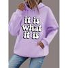 2025 Casual Loose Fit 'What is this Letter?' Print Top