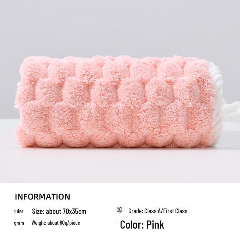 Jieliya Premium Coral Fleece Cat-Feel Towel - Absorbent, Thick & Soft for Face Washing & Bathing, 70x35cm