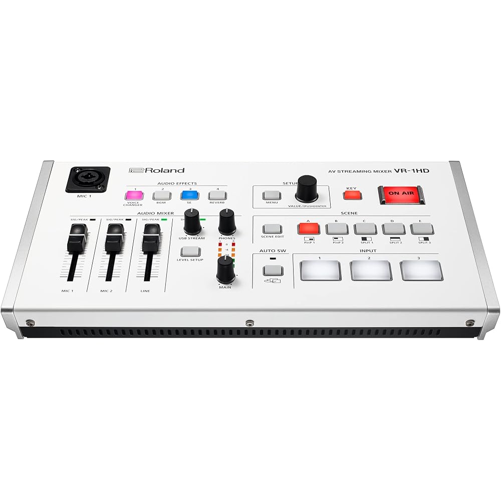 Roland AV Streaming Mixer VR-1HD Video Switcher for Live Streaming, Gaming, Seminars