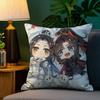 M-Mo D-Dao Z-Zu S-Shi Pillow Case Sofa Living Room Bedroom Double-Sided Printing Square Cushion Nap Time Cushion Cover