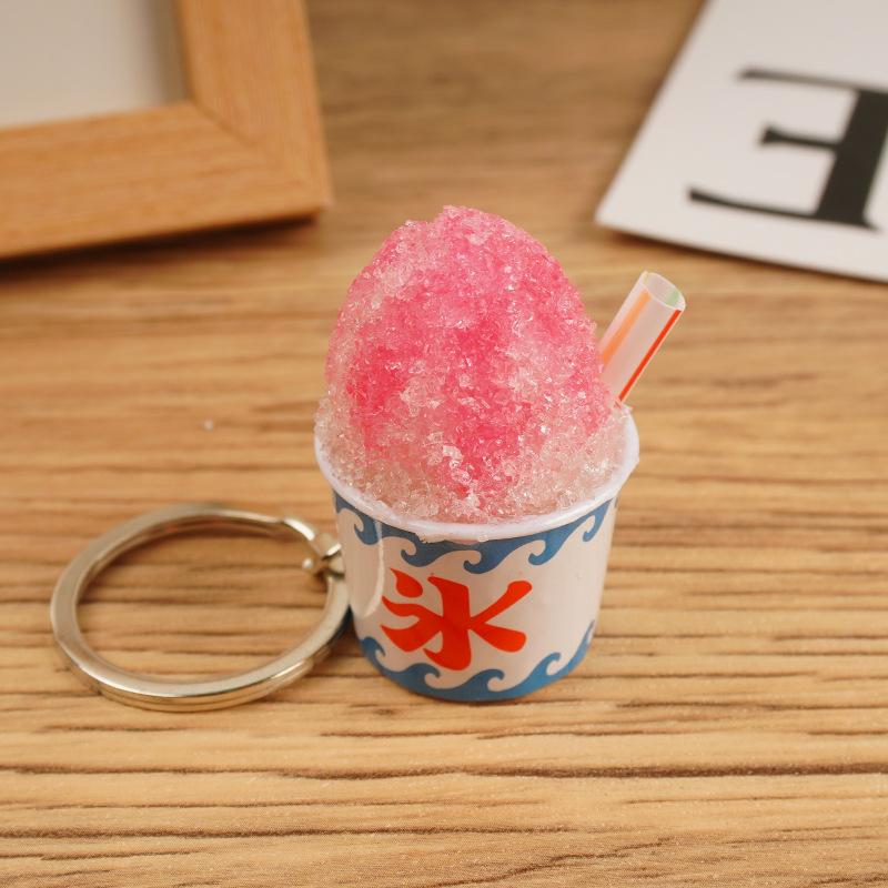 Simulation Food Keychain Summer Smoothie Cup Keychain Snack Food Keychain For Men Women Car Bag Pendant Model Doll Decor Gift