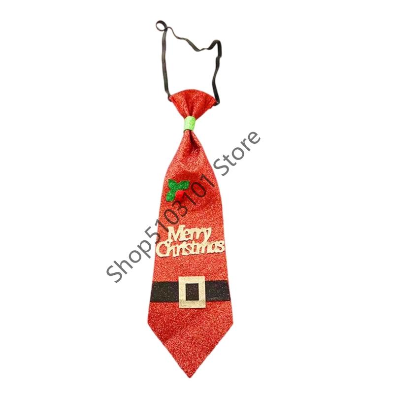 X6HE Festive Necktie Holiday Performances Decoration Quick Wear Party Attire