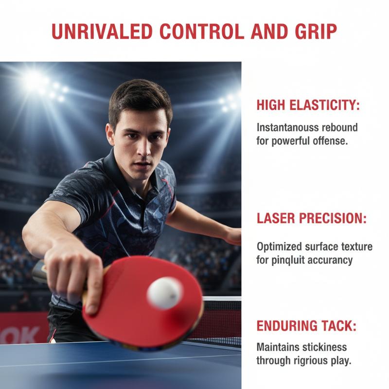 Autorizzazione Ufficiale HUIESON Gomma da Tennistavolo HURRICANE-STORM EX-600 2.2MM Gomma da Ping Pong Durevole Spin & Controllo Per 40+