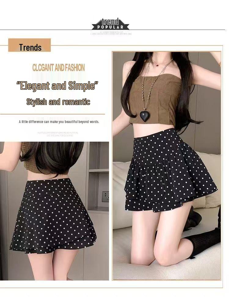 Polka Dot Ruffle High Waist Short Skirt - Petite Fluffy Autumn Edition 2025