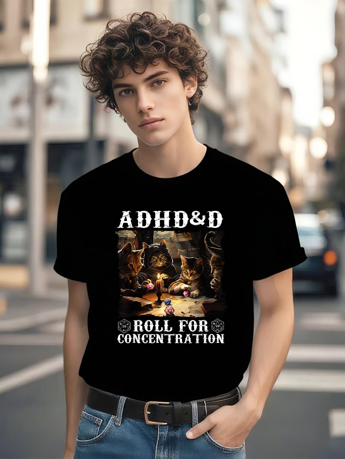 ADHDD Retro Gaming Tshirt - Black Tabletop RPG Tee with D... XXXL