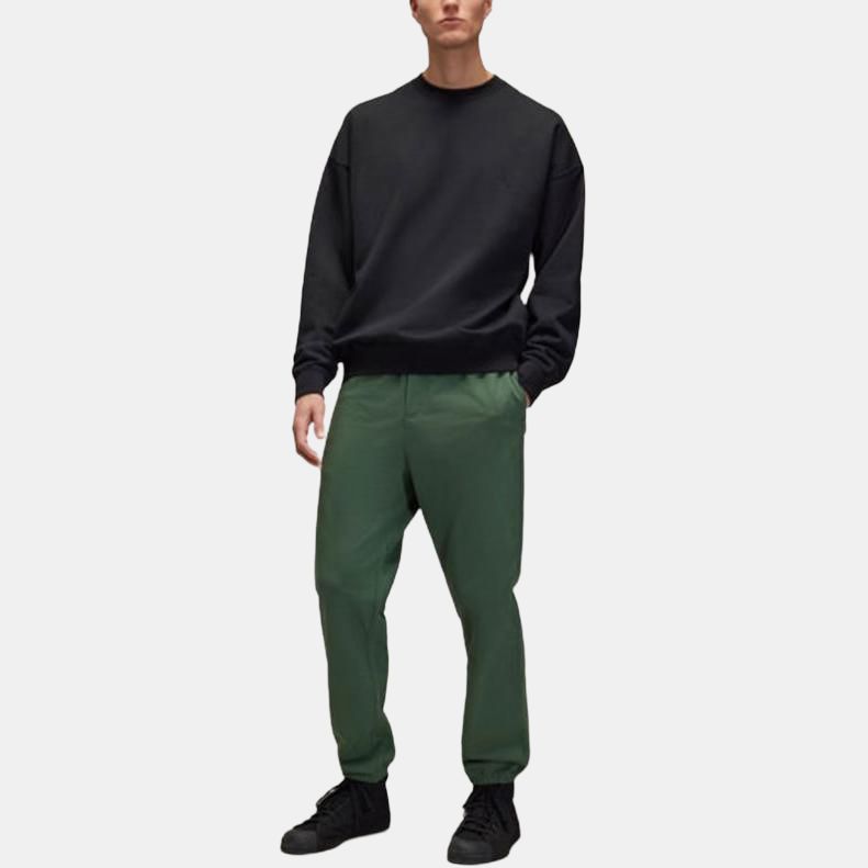 Y-3 Solid Color Drawstring Cuffed Knit Joggers Men bottoms Oxidized-Green JM7866