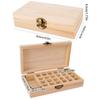 Functional Wood Essential Oil Container Natural Wood Essences Organizers with 25Bottles Holder Slot for Beauty Salon