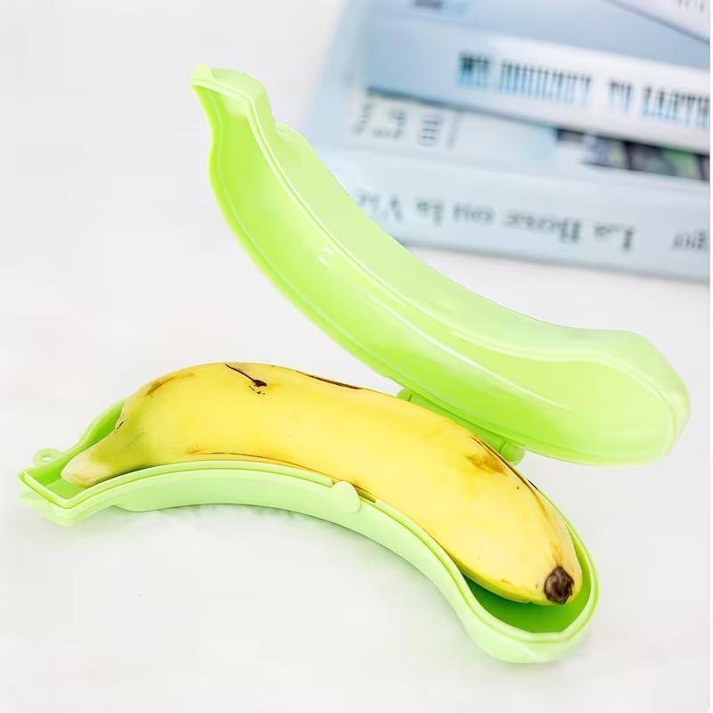 Kunststoff Bananen Schutz Aufbewahrungsbox Obstbehälter Brotdose Tragbarer Bananenhalter für Reise Schule Picknick Camping Gebrauch