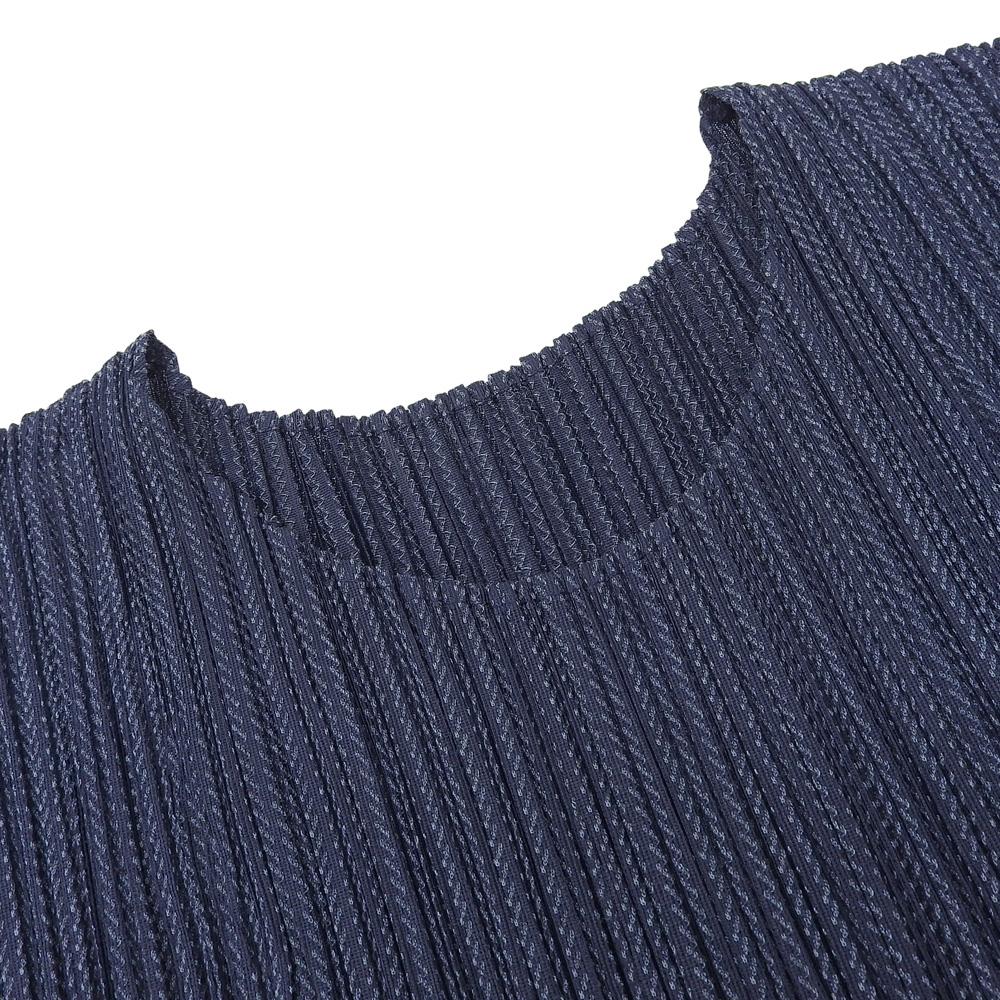 PLEATS PLEASE Excellent condition Alice Neck Pleated Blouse, Women's, Navy, Size 3, PP36JK601 tops 3 NavyUsed
