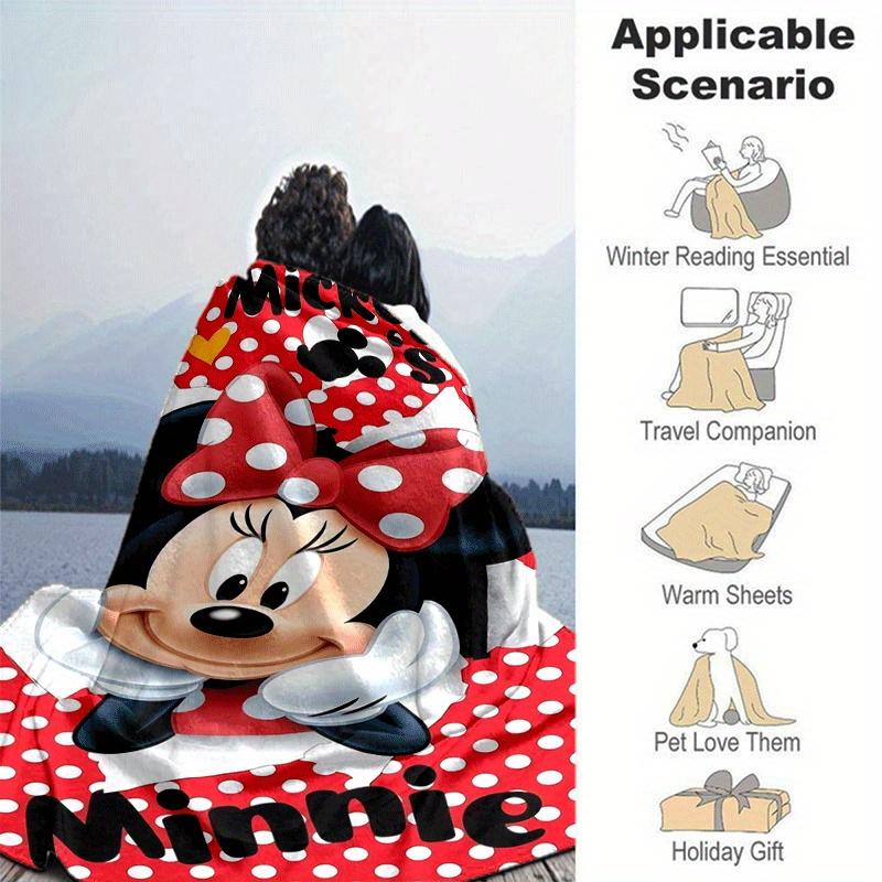 1pc Minnie Printing Blanket - Soft, All-Season Throw for Office Blanket, | Personalized Gift with Adorable Cartoon Design