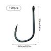 Black Sharp Barbed Fish Hooks with Durable High-Carbon Steel Material Suitable for Saltwater Freshwater