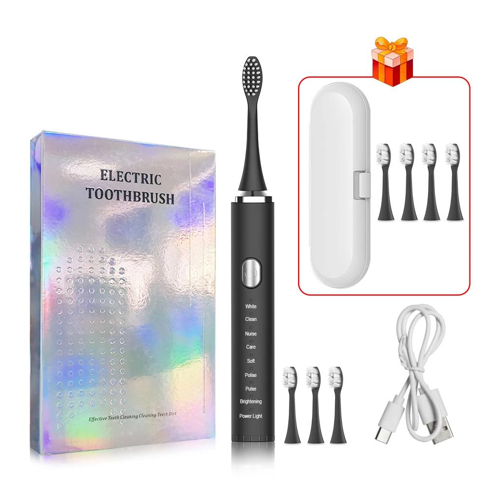 Electric Toothbrush Sonic Electric Toothbrush for Adult Teeth Whitening Rechargeable Electric Toothbrush with Tooth Brush Case