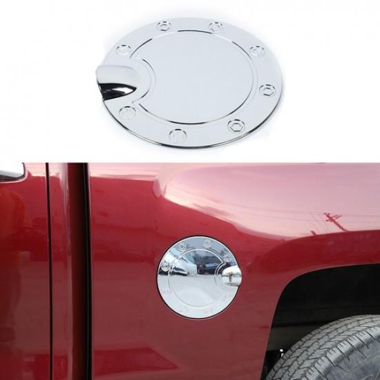Chrome Door Fuel Tank Gas Cap Cover Trim For Chevy Silverado GMC Sierra 2014-18