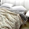 Coperta-asciugamano in garza a quattro strati di cotone di bambù giapponese per tutte le stagioni - Coperta comoda per studenti, misura singola/doppia