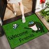 VIKAMA Cartoon Frog Carpet Doormat Green Welcome Mat Rug For Bedroom Carpet For Live Room Outdoor Carpet Thin Home Decoration