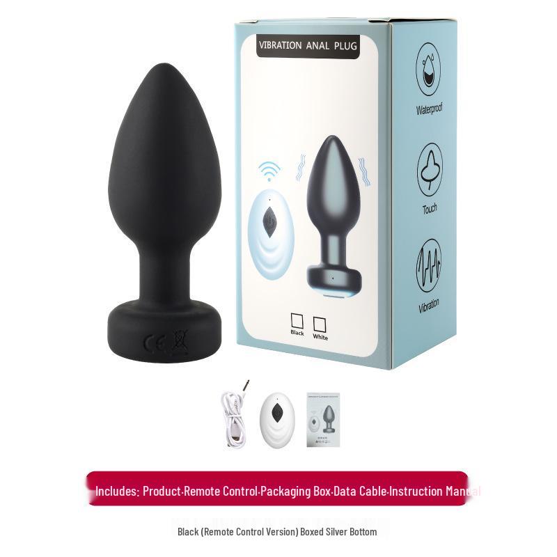 Rechargeable Silicone Anal Plug: 10-Frequency Vibrating Dilator for Self-Stimulation, Couples, and Anal Sex.