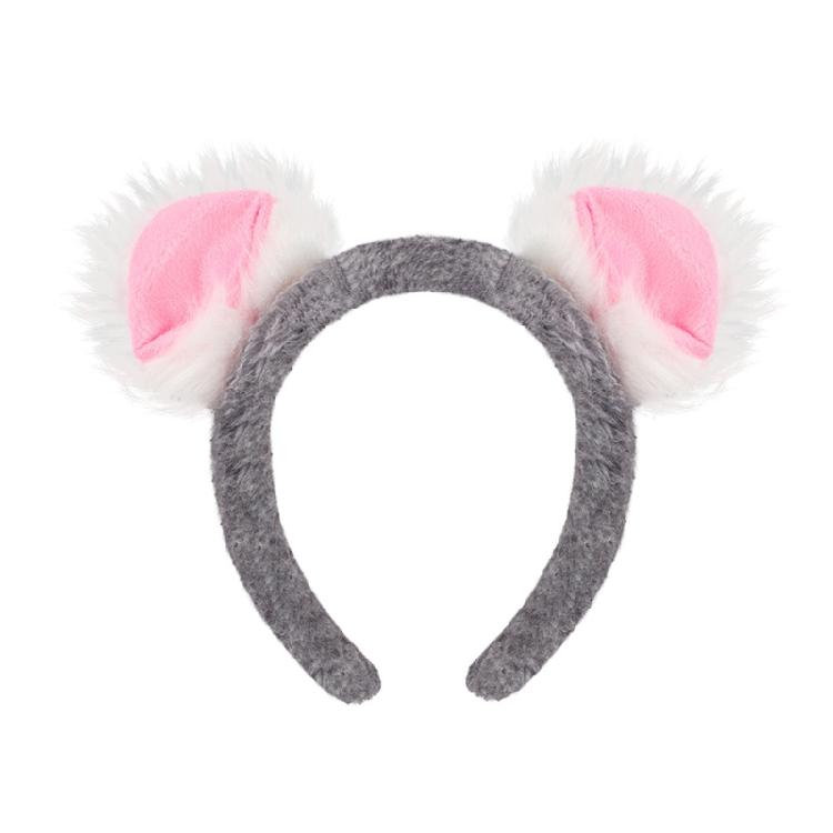 Koala Costume Accessories Set Koala Ears Headband Tail Bowtie Animal Koala Costume for Kids Adults