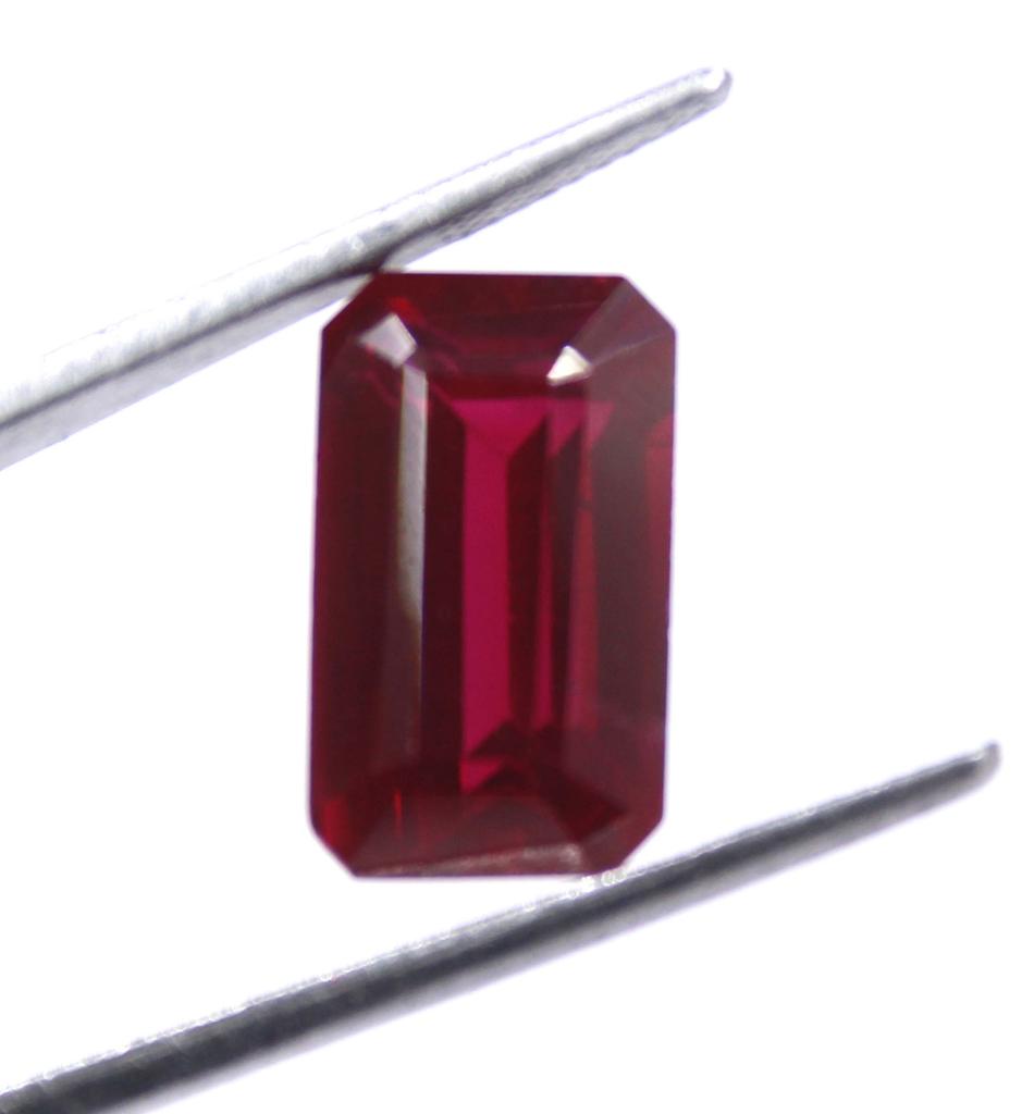 12.25 Carat Exclusive Emerald Shape Certified Burma Transparent Red Ruby Gemstone SN16