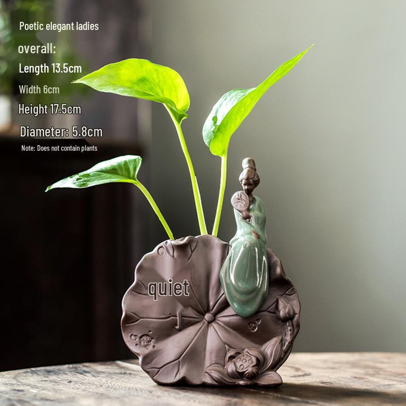 Stylish Ceramic Pothos Hydroponic Flower Pot Vase for Home Decor