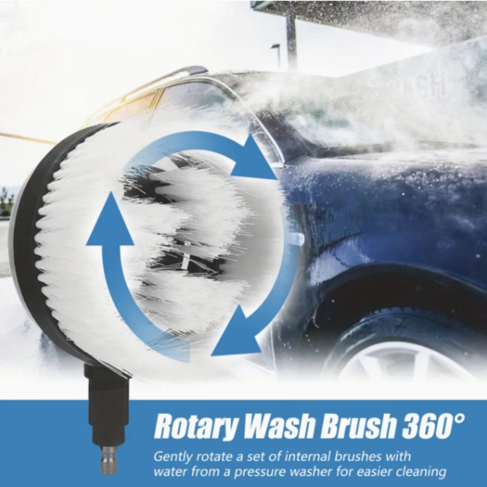 Fan-Shaped Design Rotary Wash Brush 360-Degrees Rotation Car Pressure Washer Brush  Car Cleaning