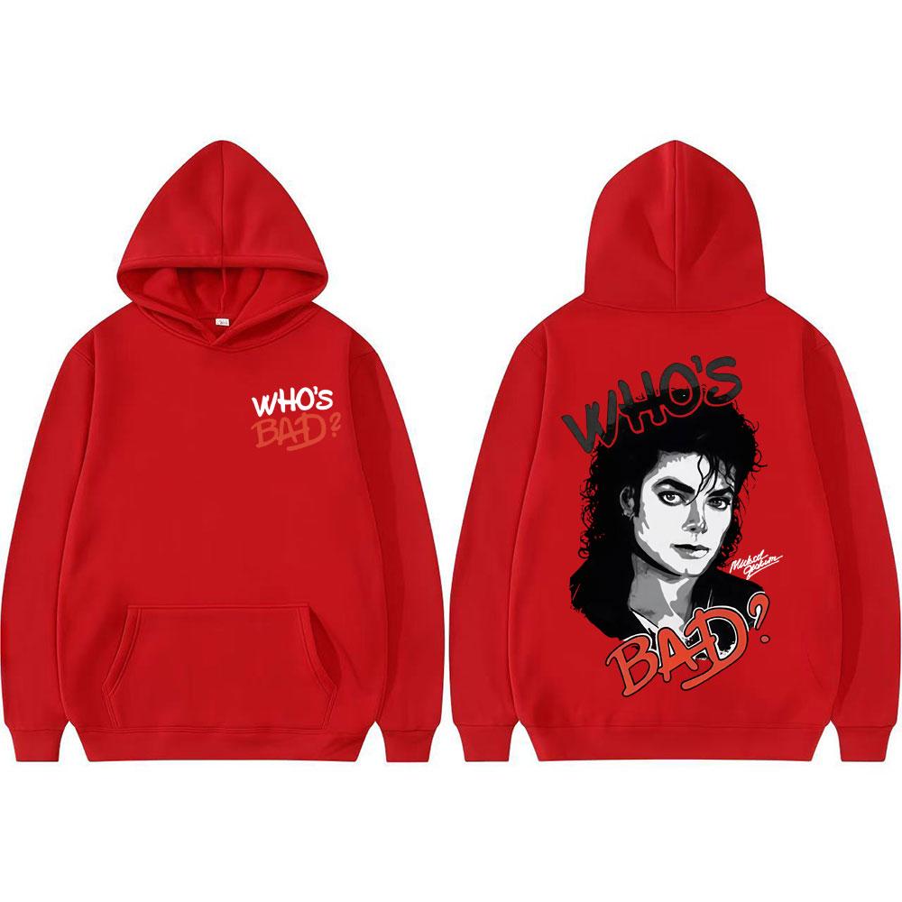 Michael Jackson King of Pop Bad Era Hoodies Clothing Fashion Classic Sweatshirts Hip Hop Fleece Casual Oversized Pullovers