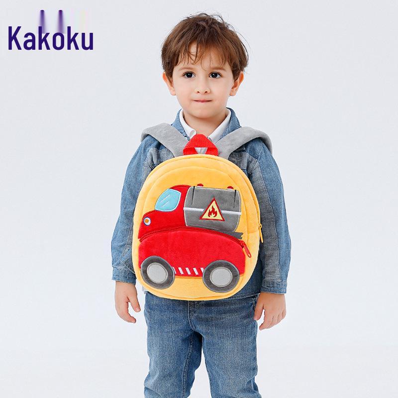 Cute Excavator Plush Backpack for Toddlers - Ideal for 2-4 Year Olds