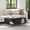 Coffee Table Black Oak Effect 90 X 50 X 26.5 Cm Engineered Wood
