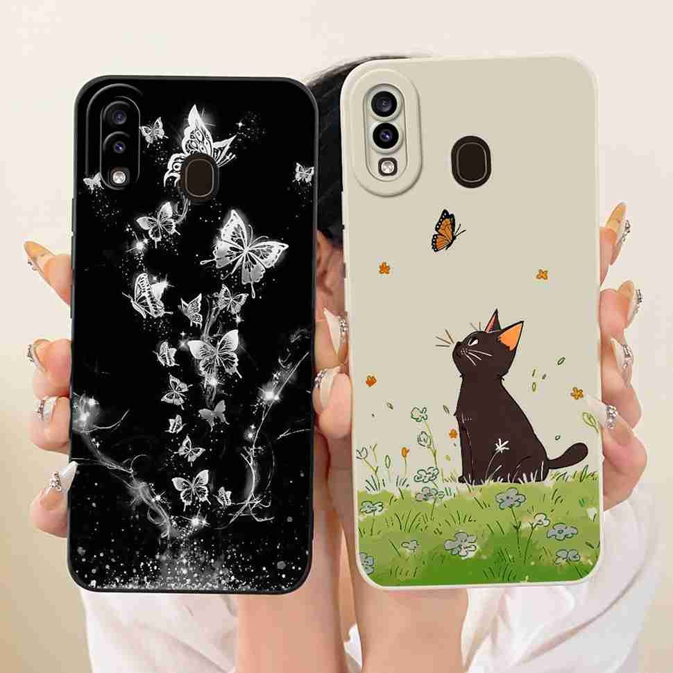 Flower Painted Cover For Samsung Galaxy A20s A20 A20e Luxury Girl Phone Cases For Samsung A20 A 20 s 20e A20s Soft Funda